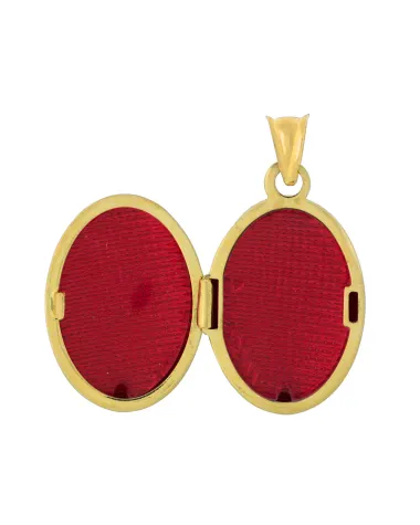 18CT Y/G OVAL LOCKET 15mm/20mm